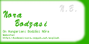 nora bodzasi business card